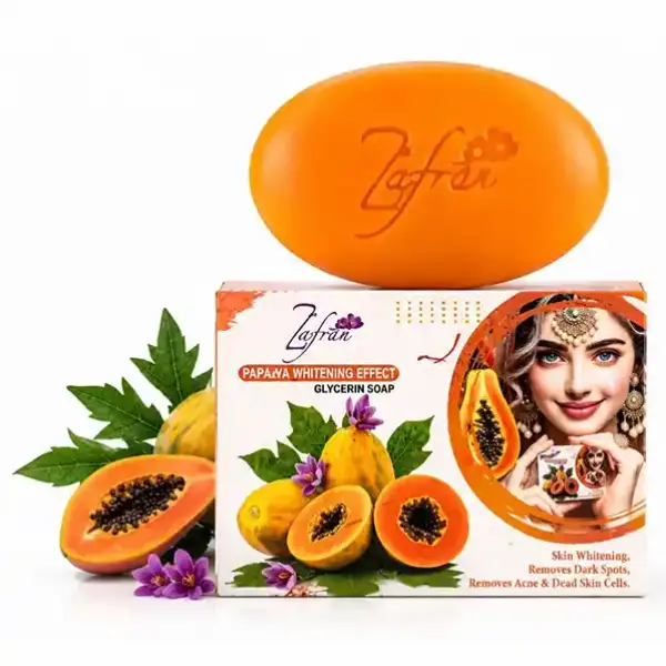 Zafran Papaaya Whitening Effect Glycerin Soap 100 gm
